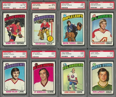 1976/77 Topps Hockey PSA-Graded Collection (85 Different) Including Hall of Famers 